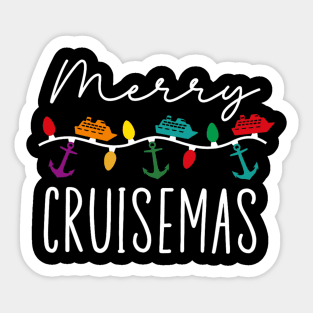 Merry Cruisemas Family Cruise Christmas  Cruisin Crew Sticker